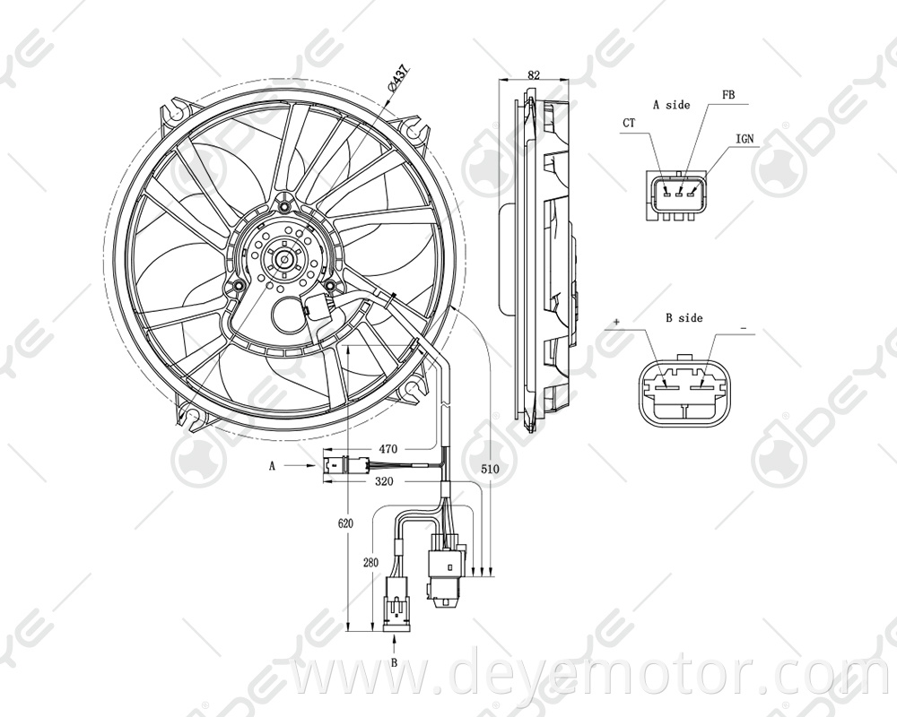 1253.N8 1253.T3 1253.L6 cooling fan with radiator for Peugeot 407